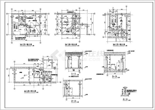 某酒店施工及施工方案全套CAD图纸-图二