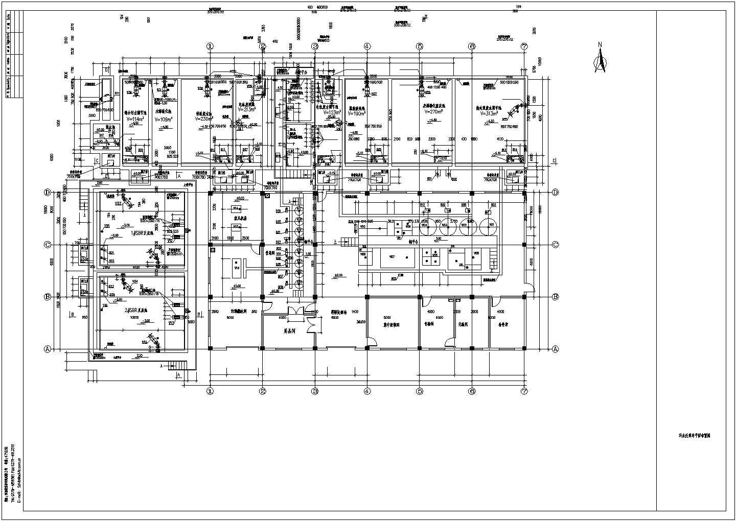 某工程内污水站给排水管道设计方案图