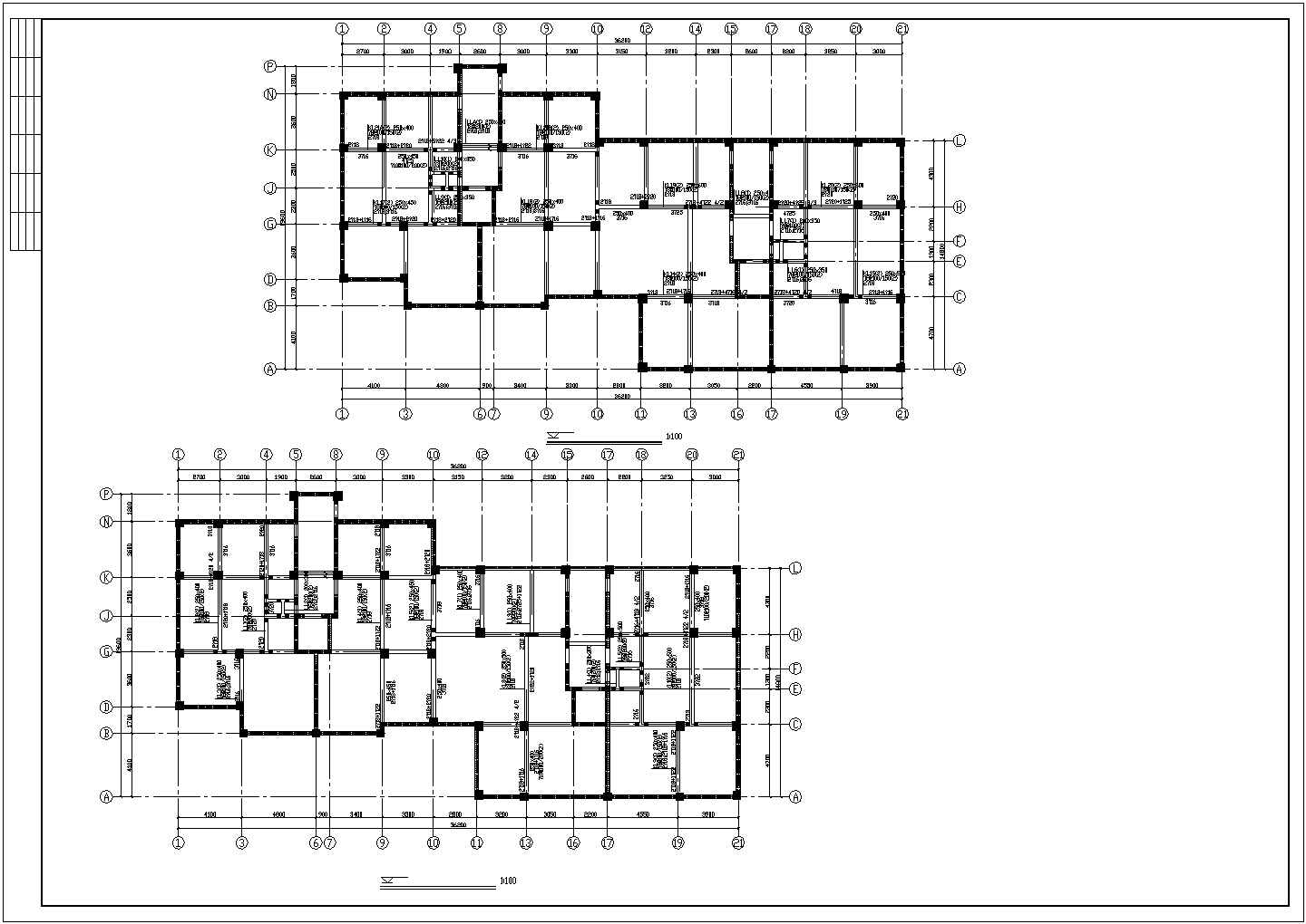 详细框剪结构住宅楼详细施工工程图