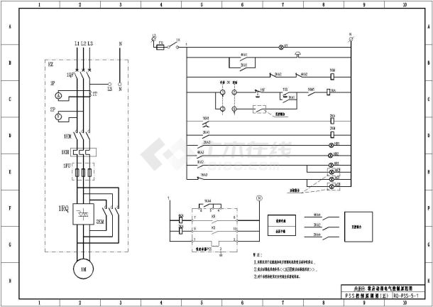 比较实用的ABB软启控制电气原理图纸-图二