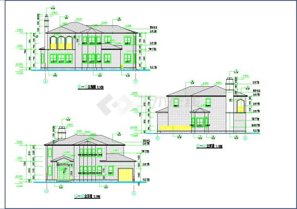 某宾馆别墅的全套设计CAD建筑施工图-图一