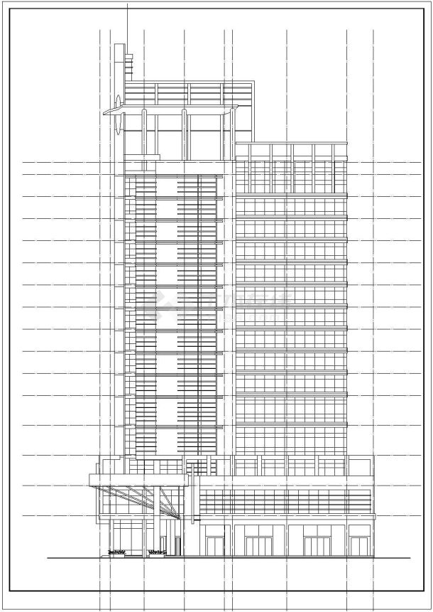 某高层综合商业办公楼cad施工图-图二