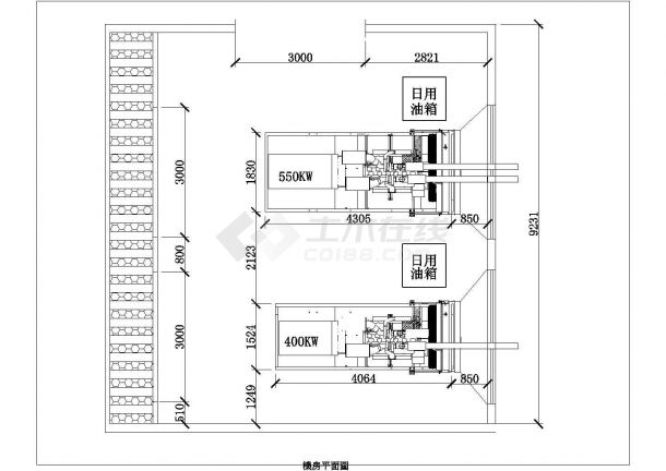 某地区柴油发电机电气设计CAD施工图纸-图二