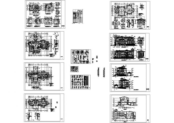 -1+3层植物园别墅建筑施工设计CAD图纸_图1