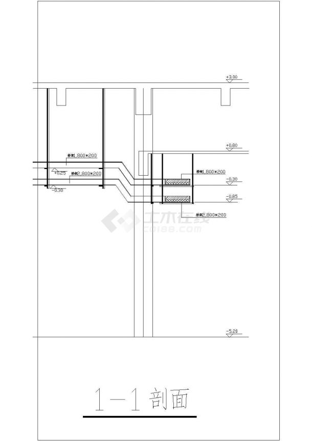 某地区采用干变的变电所设计CAD施工图纸-图二