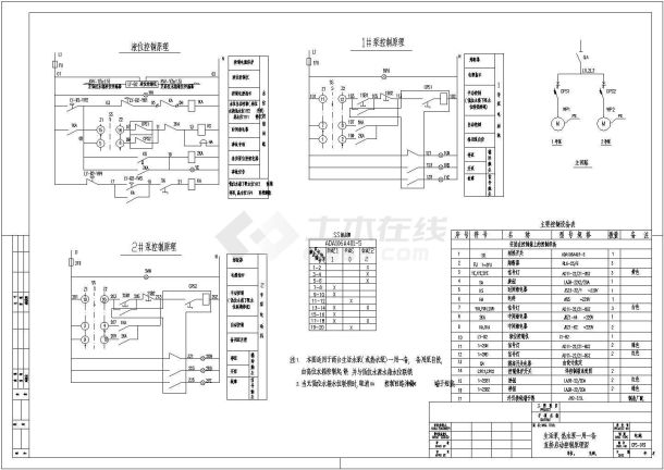 常用风机、水泵控制电气设计施工图-图一
