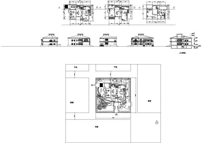 某大型别墅CAD图纸（含效果图）_图1
