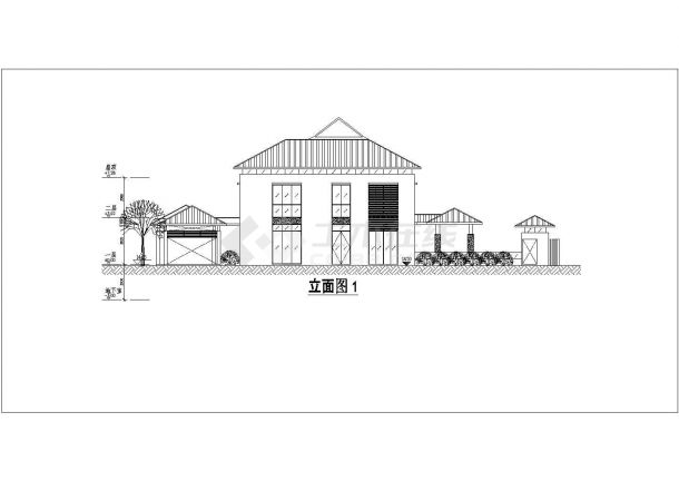 新加坡设计的豪华别墅施工CAD建筑图-图二
