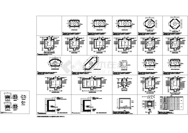 电力电缆井设计与安装建筑施工cad图，共二十六张-图一
