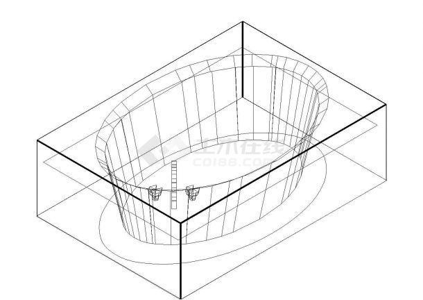 建筑给排水设计卫生洁具三维图块集-图二