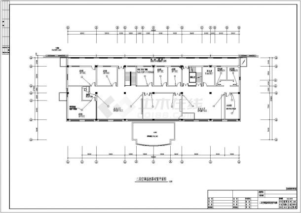 二层办公楼电气设计方案CAD施工图-图二