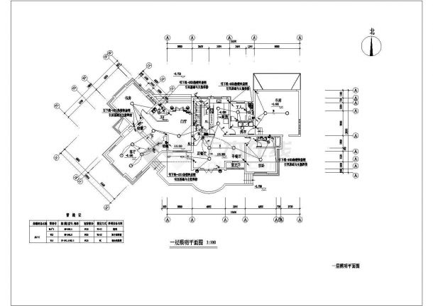 某地区高档别墅建筑电气设计CAD图-图二