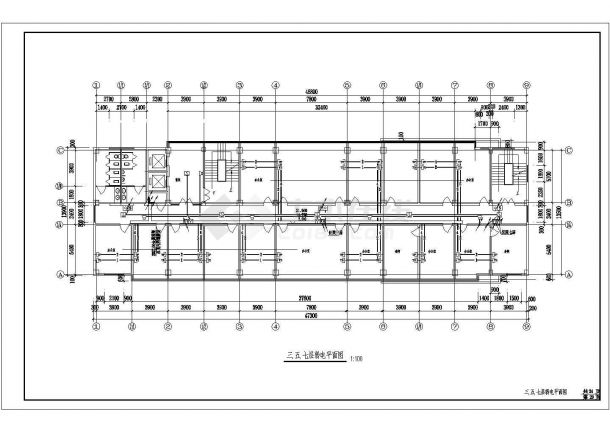 八层办公楼电气设计方案CAD施工图-图一