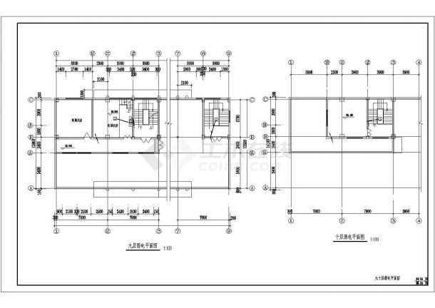 八层办公楼电气设计方案CAD施工图-图二