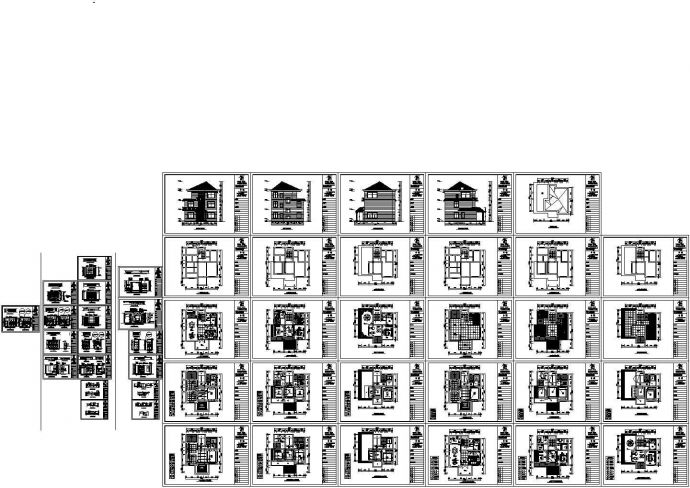 三层别墅施工图全集加效果图_图1