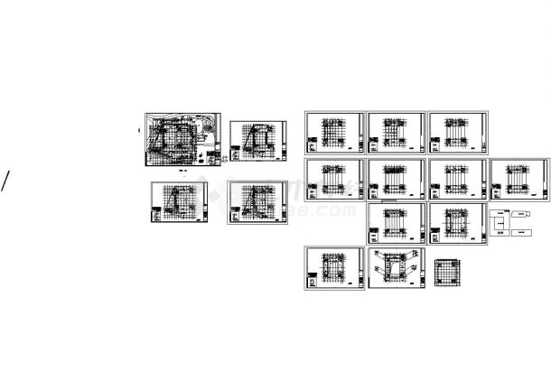 某电视中心办公楼建筑施工图，共15张-图一
