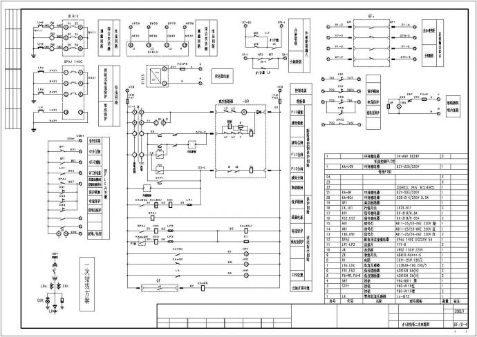 某地区VS1进线柜CAD电气原理图_图1