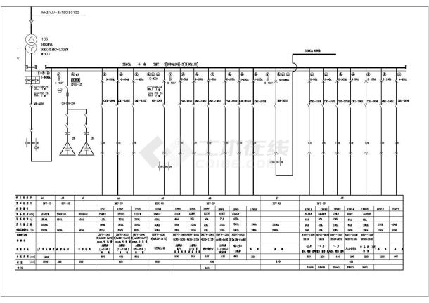 某高低压配电系统电气设计方案cad图-图二