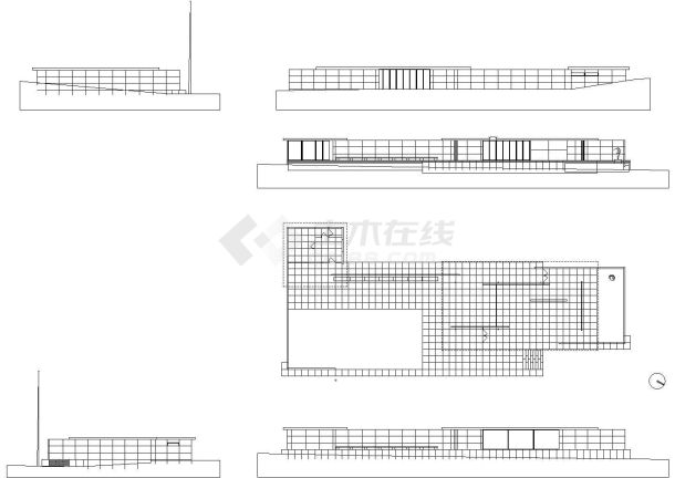 【世界名建筑】巴塞罗那厅cad图纸-图一