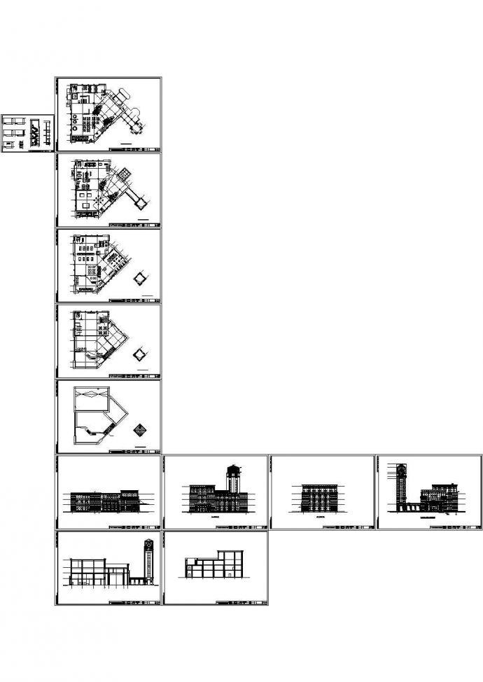 现代建筑会所全套建筑施工图_图1