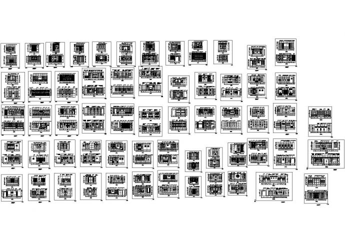 某120个装饰柜平面CAD图纸设计方案_图1