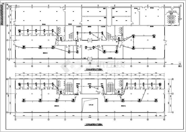 车间办公楼电气设计方案CAD施工图-图二