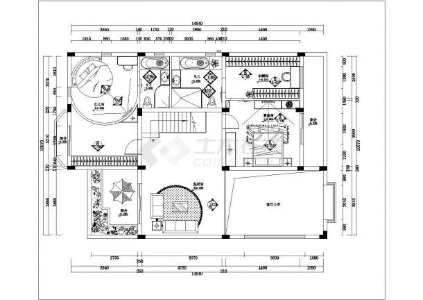 简洁舒适的三居室装修设计图（共6张）-图二