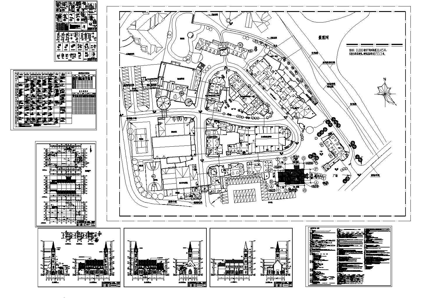 广州市花都区中心区礼堂设计总施工图