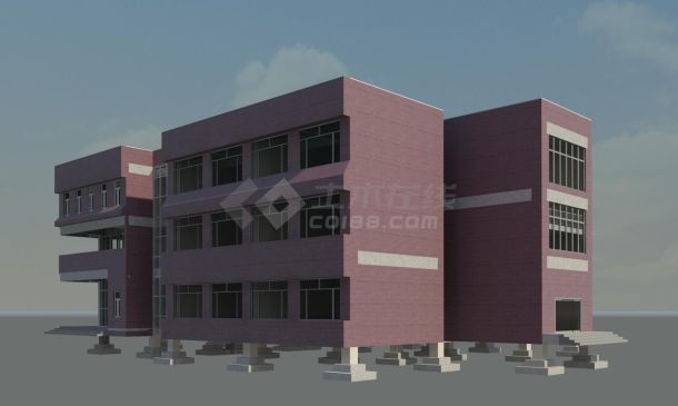 教学楼项目BIM项目模型Revit-图二