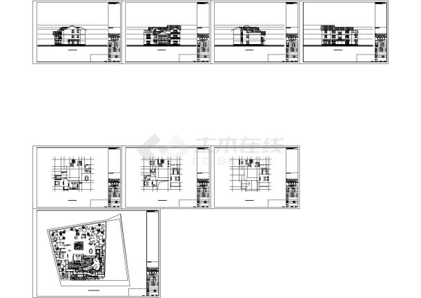 苏州东山别墅方案建筑施工图加效果图-图一