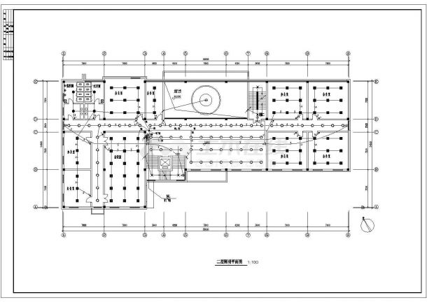 某利达办公楼电气设计CAD施工图-图二