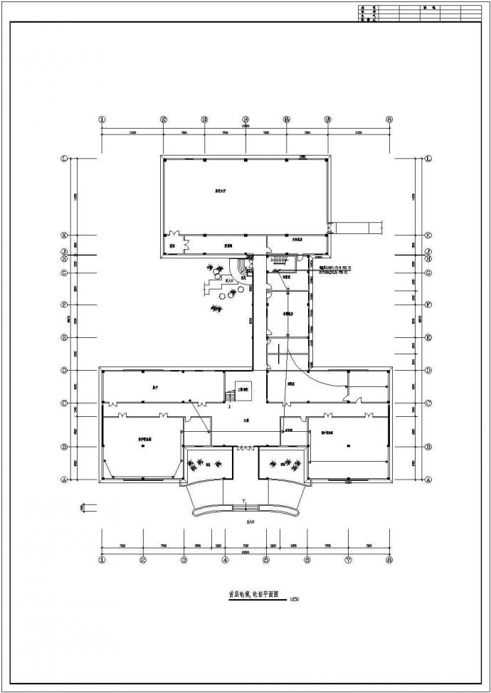 某三层办公楼全套电气设计CAD施工图_图1