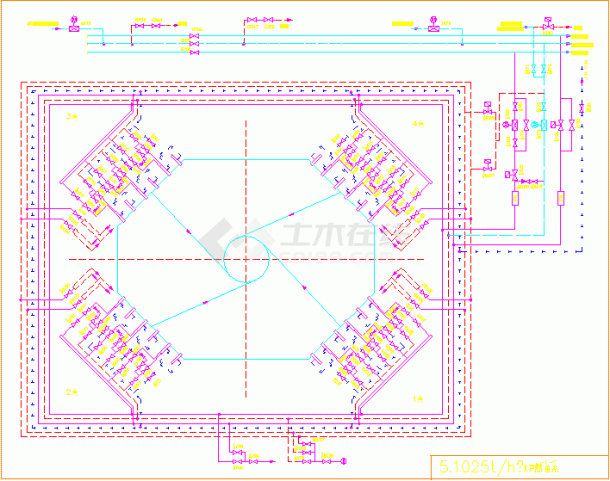 某工厂机组锅炉系统电气CAD设计施工图-图二