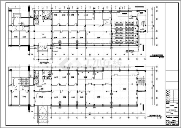 某3592平米教学楼供暖施工设计图纸-图一