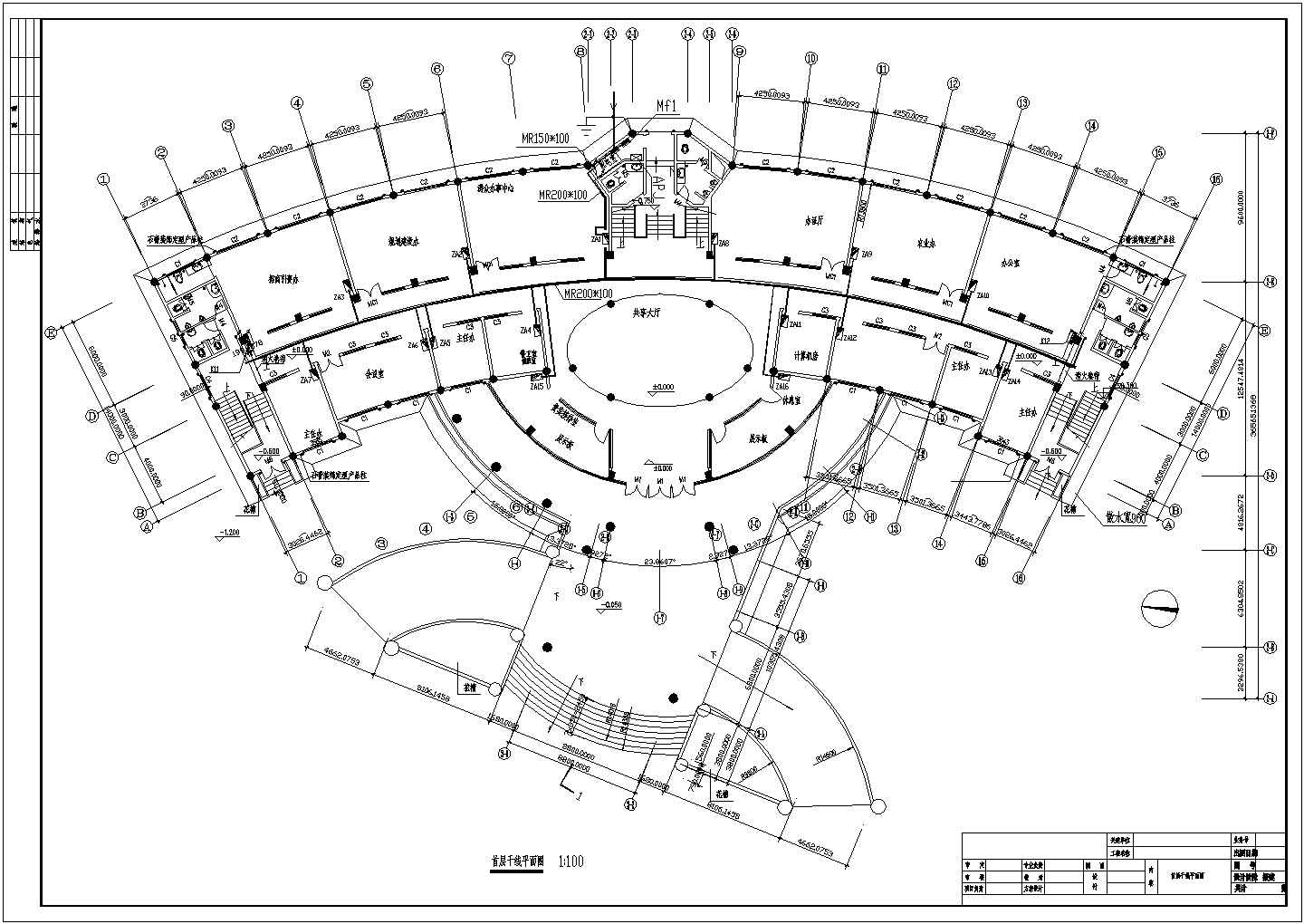投资中心办公室电气设计CAD施工图
