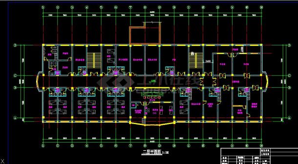医院病房楼建筑方案图（本科毕设用）-图一