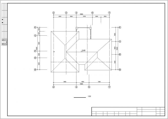 豪华G型别墅建筑施工图纸（全套）_图1