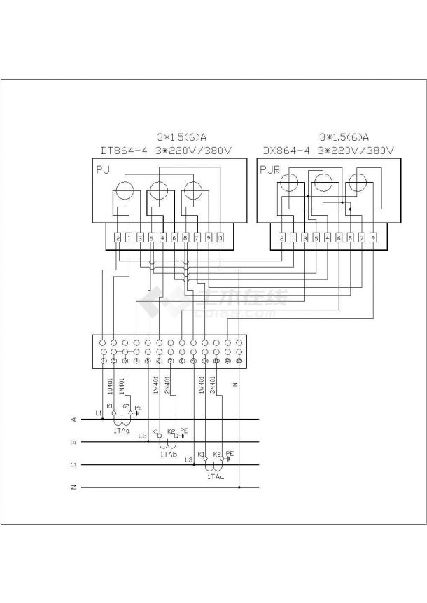 低压供配电电气cad设计常用图纸-图二