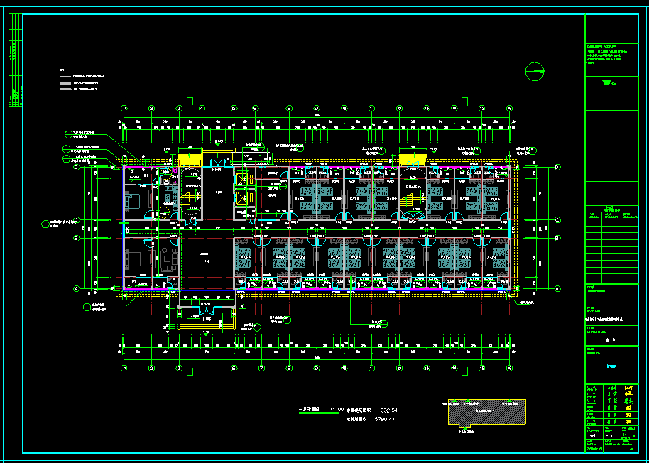 多层钢结构公寓建筑施工CAD图纸  装配化建筑