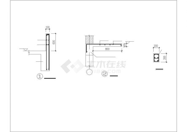 配电房结构建筑施工图纸（标注详细）-图二