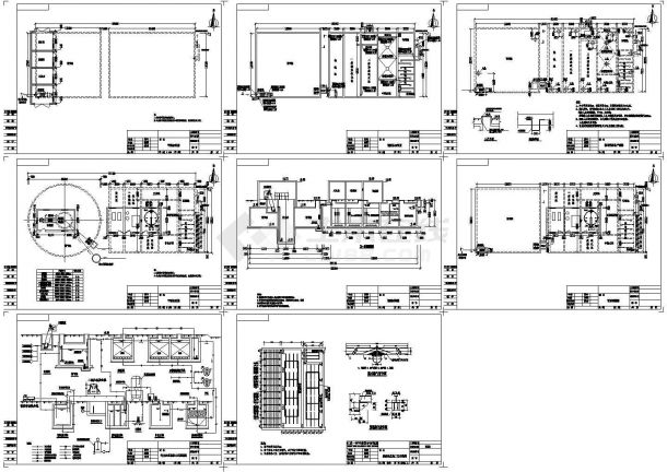 全套医院污水处理工艺布置CAD图纸-图一