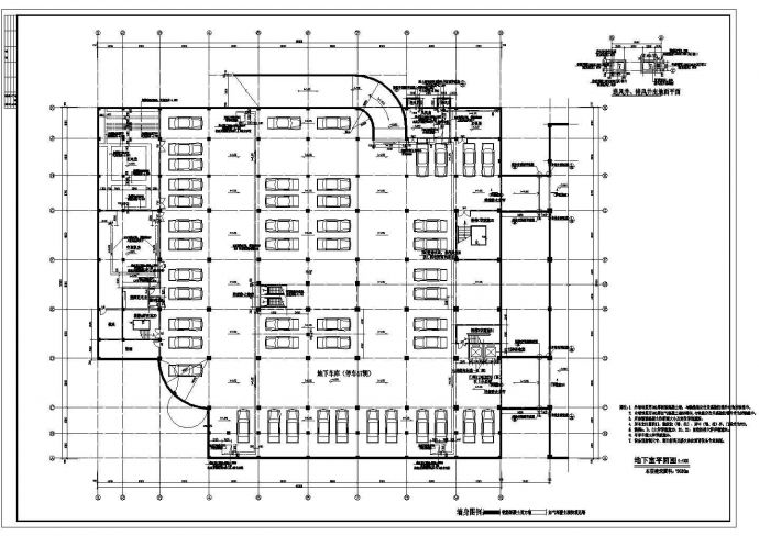 ​某商厦总平面及各层平面设计方案图_图1