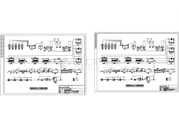 垃圾填埋场废水处理工艺设计cad图，共19张-图二