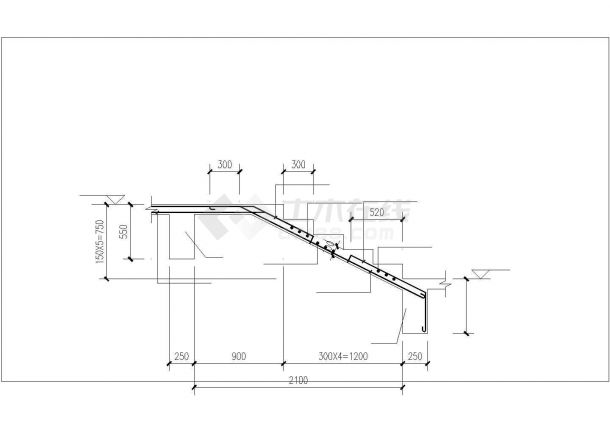 楼梯结构设计建筑施工图纸（共6张）-图一
