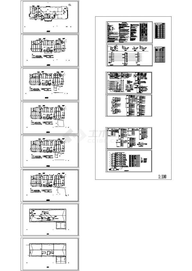 天津某六层研发中心电气施工CAD图纸（甲级院设计，标注明细）-图一