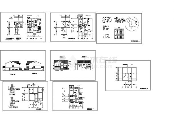14套农村房屋CAD建筑图+外观效果图-图一