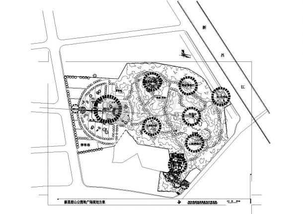 新昌鼓山公园景观CAD图-图二