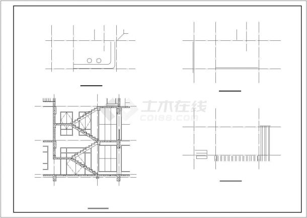 三层框架结构小型会所建筑设计施工图纸-图一