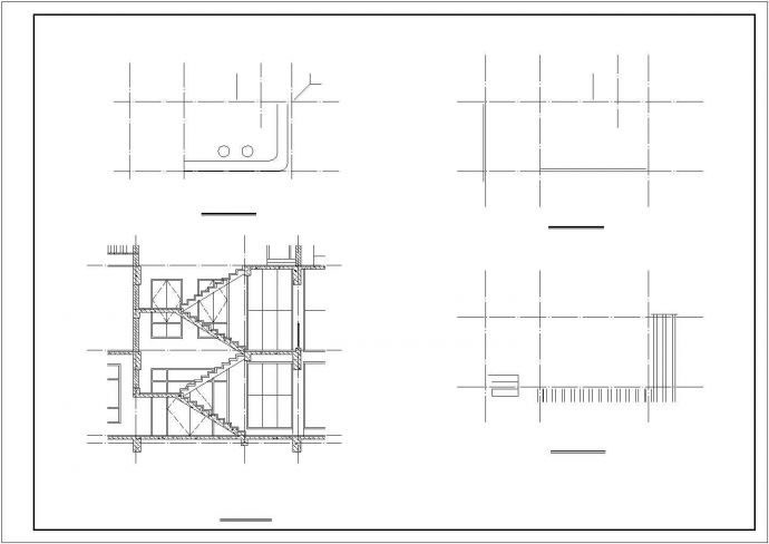 三层框架结构小型会所建筑设计施工图纸_图1