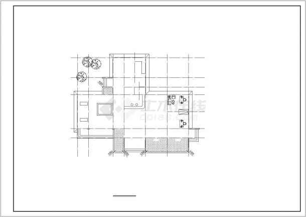 三层框架结构小型会所建筑设计施工图纸-图二